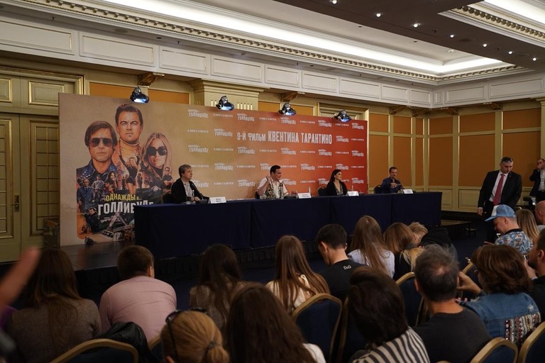 Квентин Тарантино на пресс-конференции в Москве